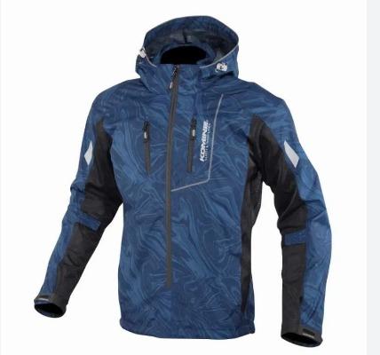 Jaket Komine JK1123 Mesh Parka Genri Navy Marble Jacket Komine JK-1123 Mesh Protector Jaket Touring 