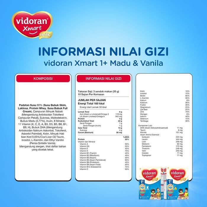 SPESIAL EDITION KARTON VIDORAN XMART 1+ 3+ IMUNUP VANILA MADU SUSU FORMULA Anak