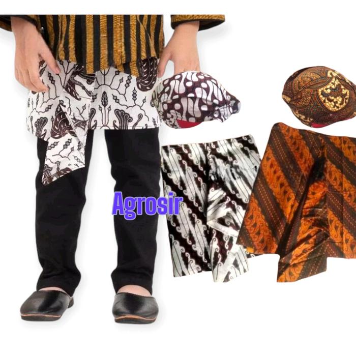 Sembong sampit urang/Sembong jarik Tapih Motif ANAK Bonus Blangkon