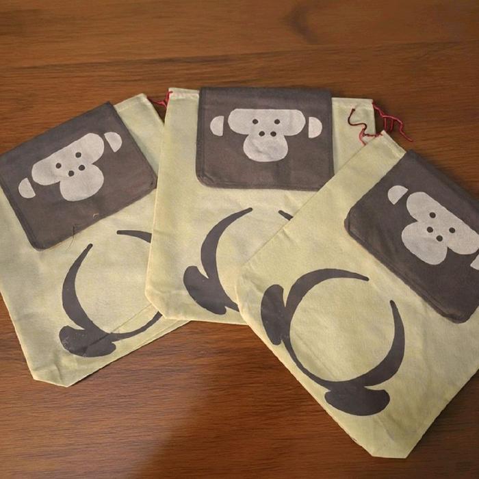 Tas Kain Motif Monyet untuk Anak-anak - Tas Kain dengan Desain Monyet yang Lucu dan Menarik tas spun