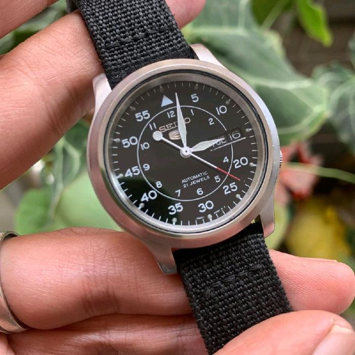 jam tangan seiko snk809k2 military second