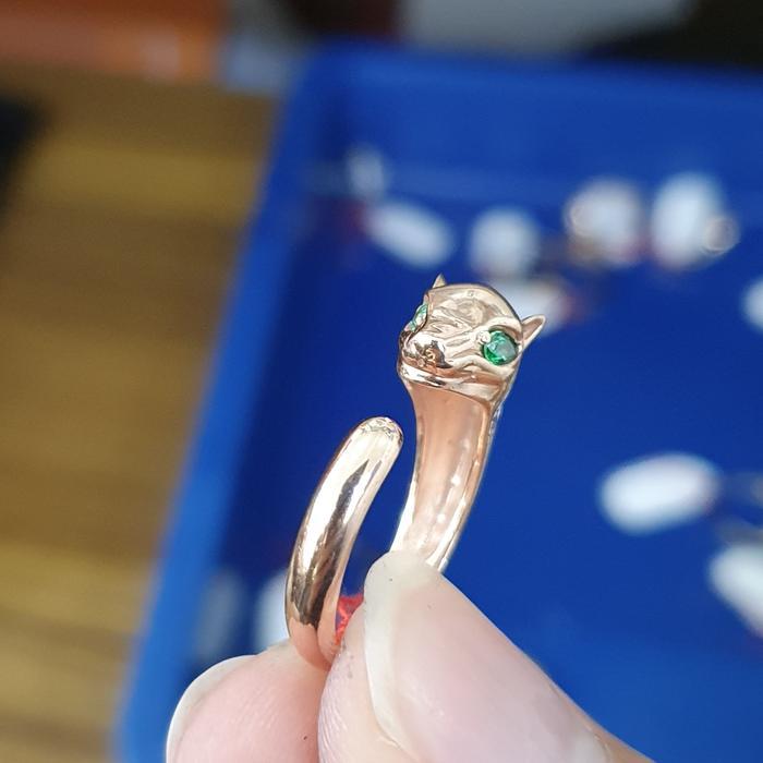 CINCIN RUBAH MATA HIJAU EMAS ROSEGOLD