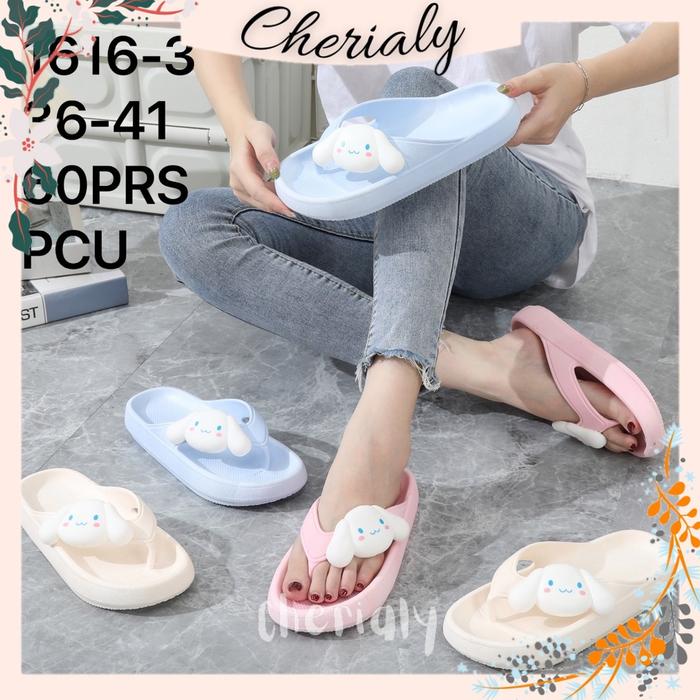 Sandal Jepit Boneka Rubber Import Empuk Super Soft Pvc Balance 1616-3