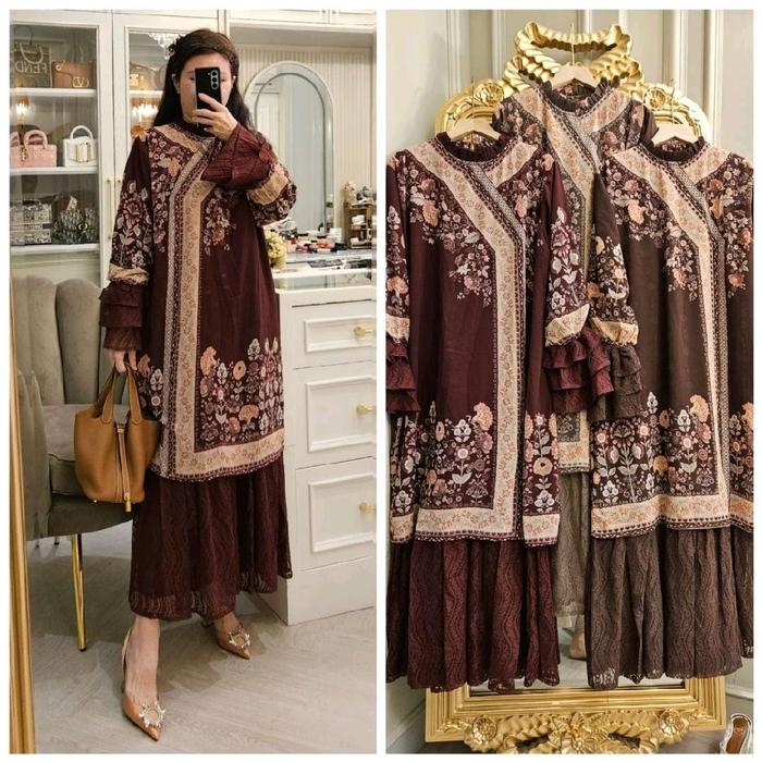 Longdress Meijiewang Longdress Bunga Renda Meijiewang