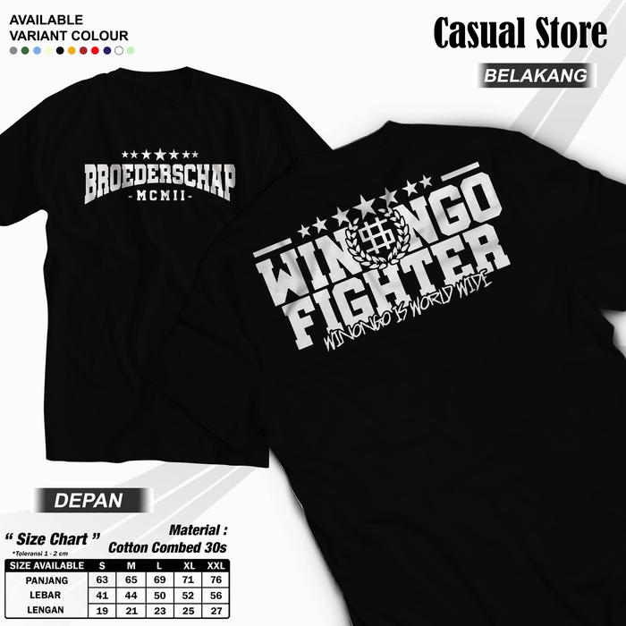 BAJU KAOS PSHW BROEDERSCHAP WINONGO FIGHTER KEREN TERBARU KUALITAS DISTRO