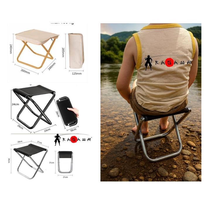 Kagawa Kursi Lipat Portable Kursi Outdoor Kursi Mancing Lipat Serbaguna