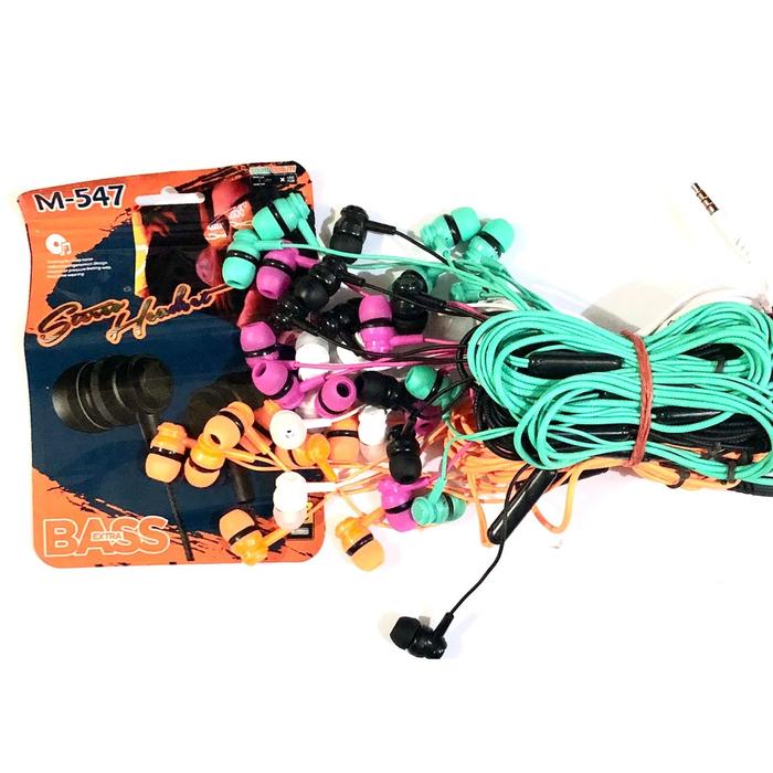 Earphone Headset Stereo + Mic Headset Extra Bass In-Ear