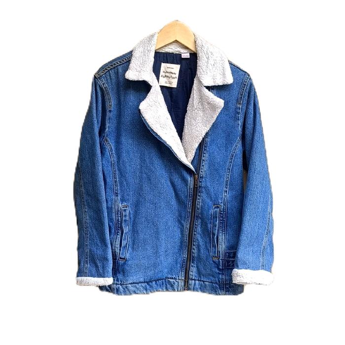 Jaket denim sherpa ramones vintage