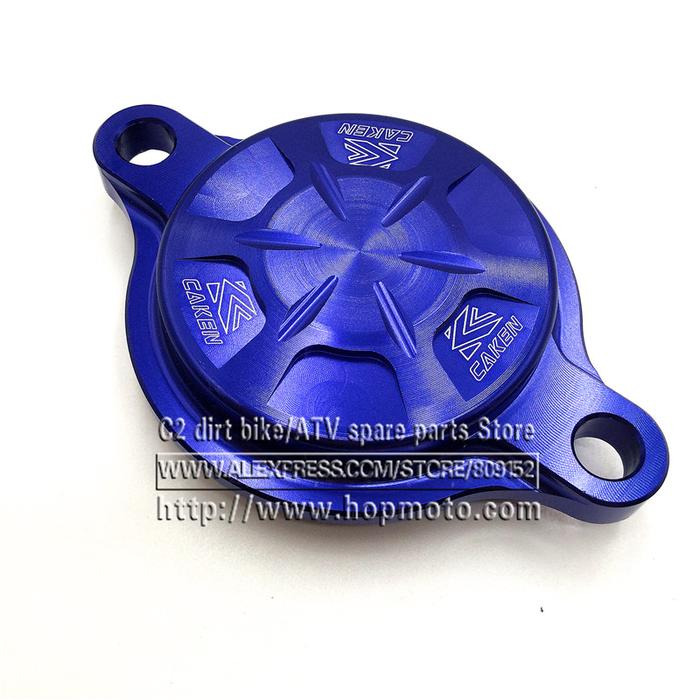 Blue CNC Billet Engine Oil Filter Cover For YZF450 /10-15 YZF250