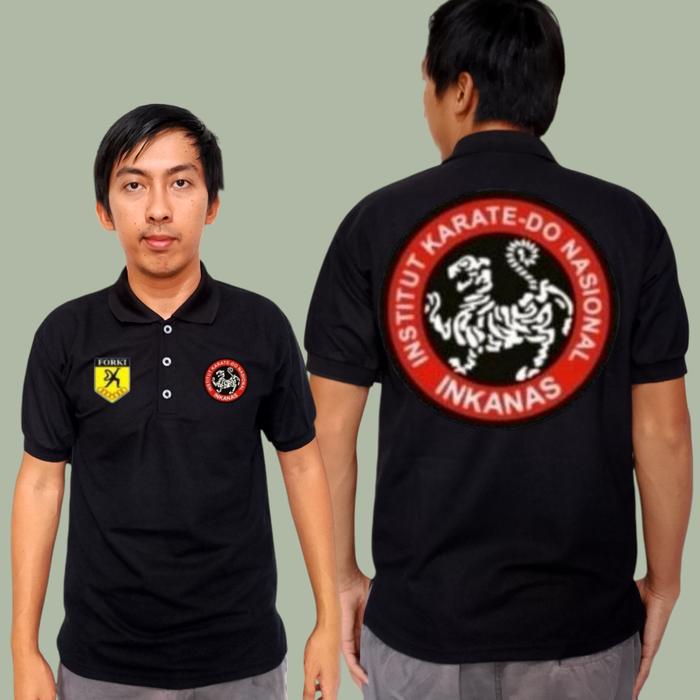 KAOS POLO BELA DIRI KARATE LOGO FORKI INKANAS BAHAN ADEM NYAMAN