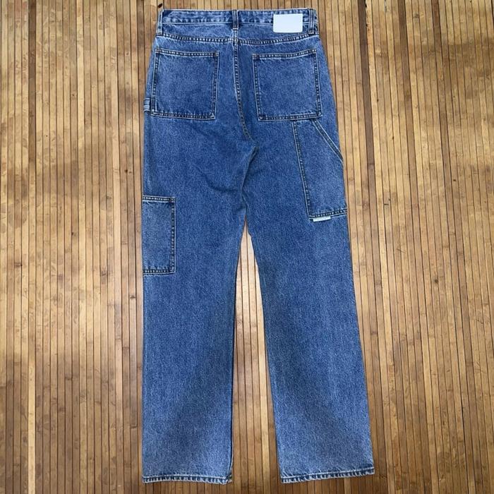 LAB101 STRAIGHT FIT CLASSIC BLUE CARPENTER FATIGUE DENIM JEANS carhartt thisisneverthat