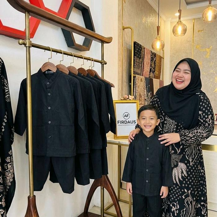 Setelan Baju Adat Pangsi Kampret Anak Laki-laki Usia 1-15 Tahun Motif Polos Bahan Katun Lembut Kanci