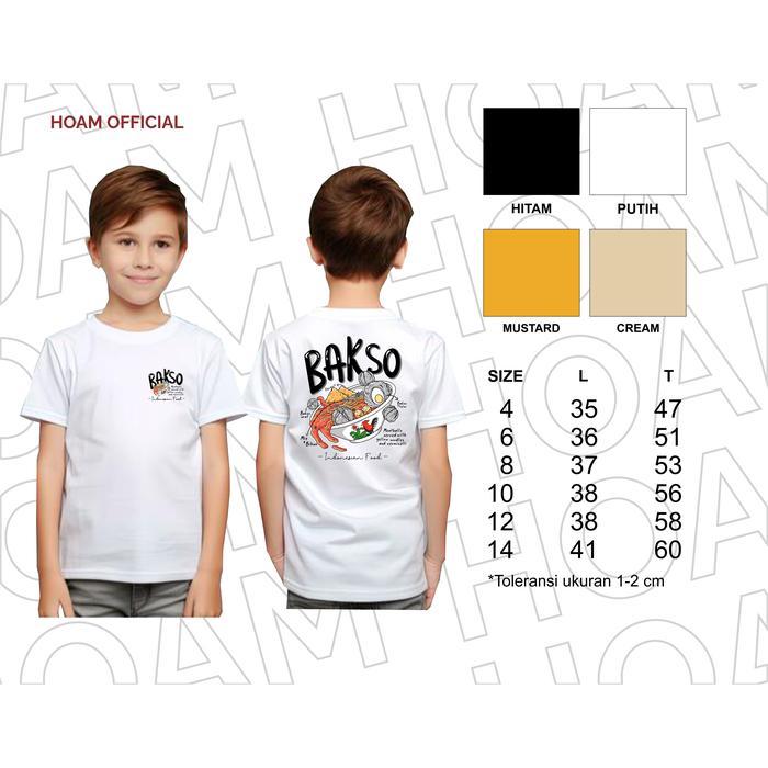 Kaos Anak Indonesian Food Bakso