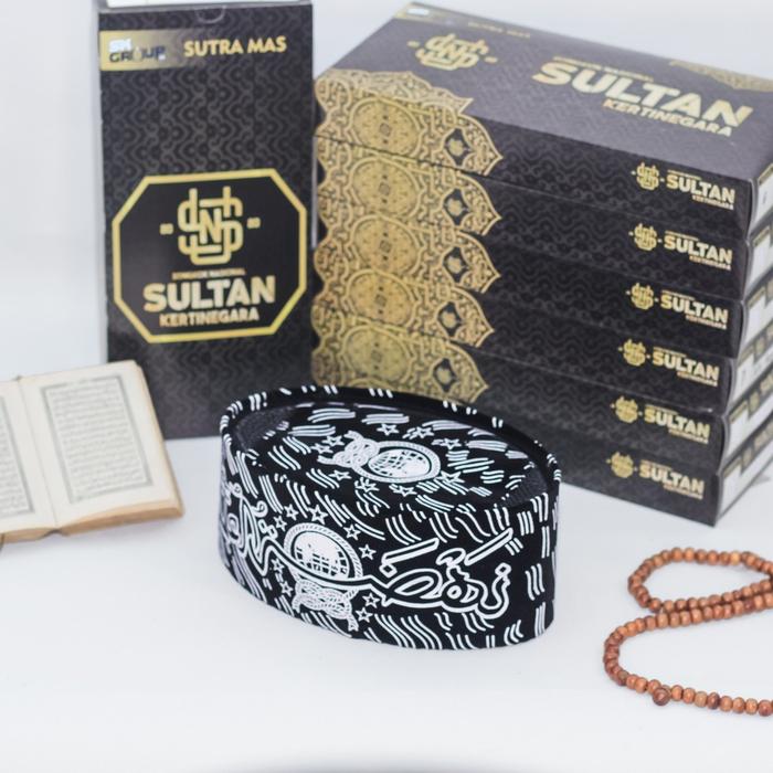 (PECI BATIK NU) SONGKOK LUKIS BATIK NU PECI NU KOPYAH  TINGGI 9 Sultan BATIK Silver Emas full Emas h