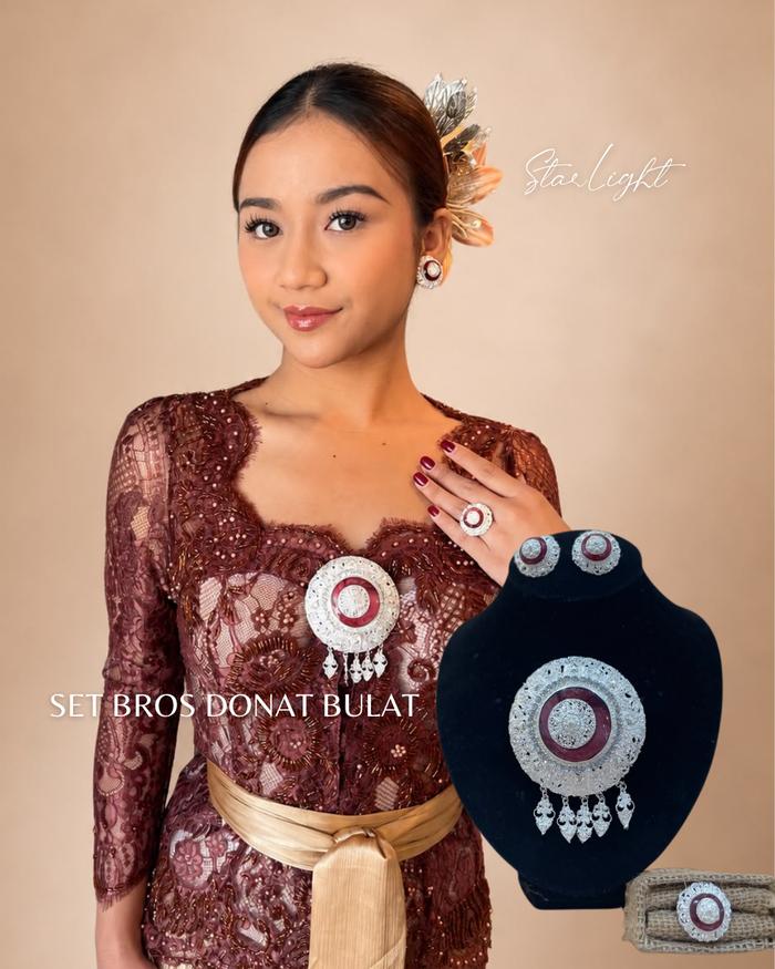 STARLIGHT BALI - Set Bros Donat (bros, anting, cincin) Anting Cincin / Bros Alpaka / Bros Bali