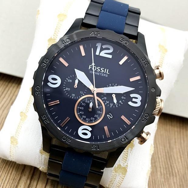 JAM TANGAN PRIA FOSSIL NATE JR1494 CHRONOGRAPH ORIGINAL GARANSI 2 TAHUN