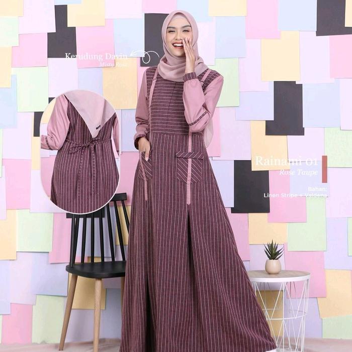 Baju Gamis Dewasa Rainami 01 Rose Taupe S