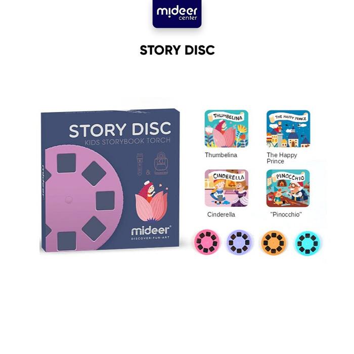 Mideer Story Disc Mainan Edukasi Anak Kaset Cerita Untuk Kids Storybook Torch