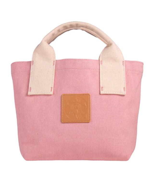 Tas Starbucks Handbag Mini Totebag Canvas Pink Siren Goddess Logo Classic Valentine