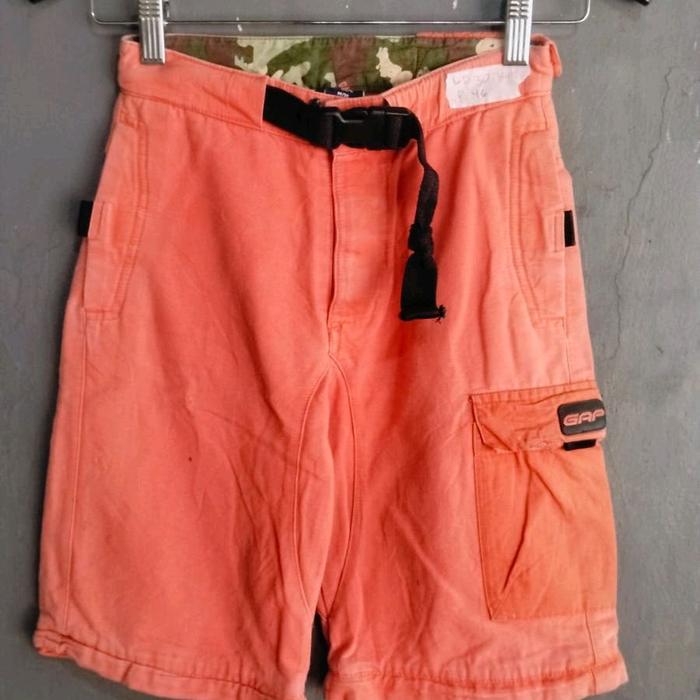 GAP Celana Pendek Cargo Kids Orange Pekat Size 26/27 Full Tag Kondisi Baik