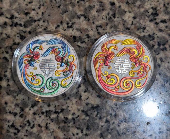 Perak silver 1 oz Double phoenix
