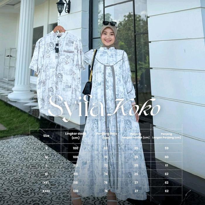 Sarimbit Syifa - Syifa Dress/Koko Syifa Dress Koko Couple Lebaran Muslim Dewasa