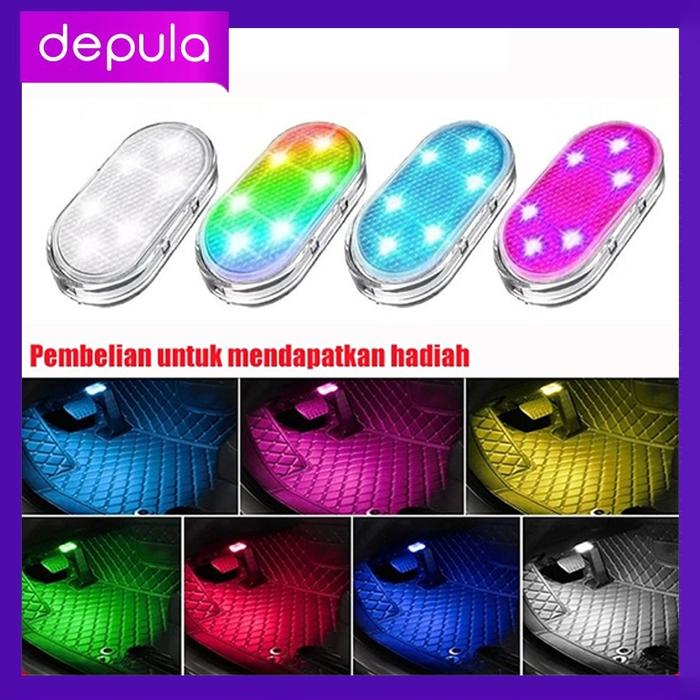 Lampu Plafon Mobil / Lampu Led Sentuh Usb Interior Dashboard Lampu Tempel Tanpa Kabel Mobil