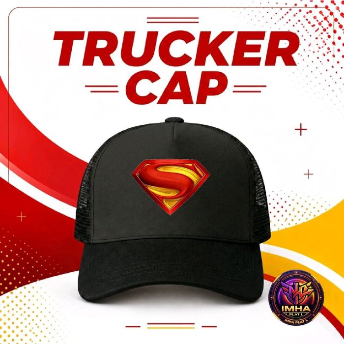 Topi Jaring Topi S SUPERMAN Trucker Cap Topi Distro Topi Satuan Unisex Premium