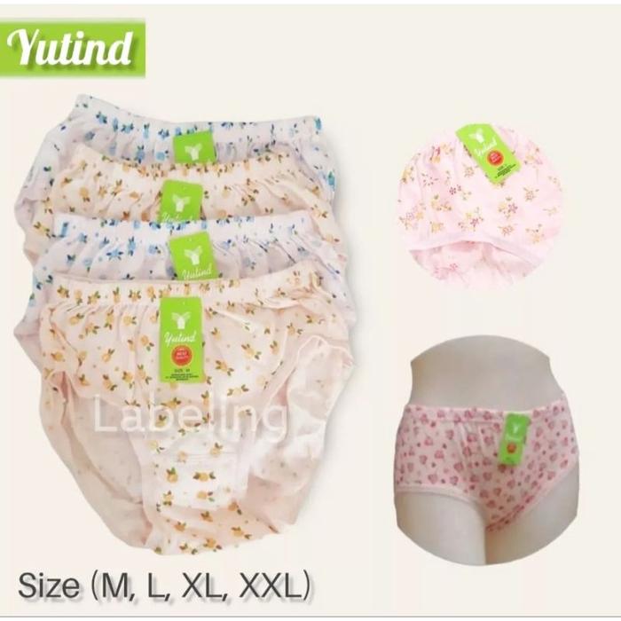 Original M-Xxl 6 Pcs Cd Wanita Yutind Sablonbordir Celana