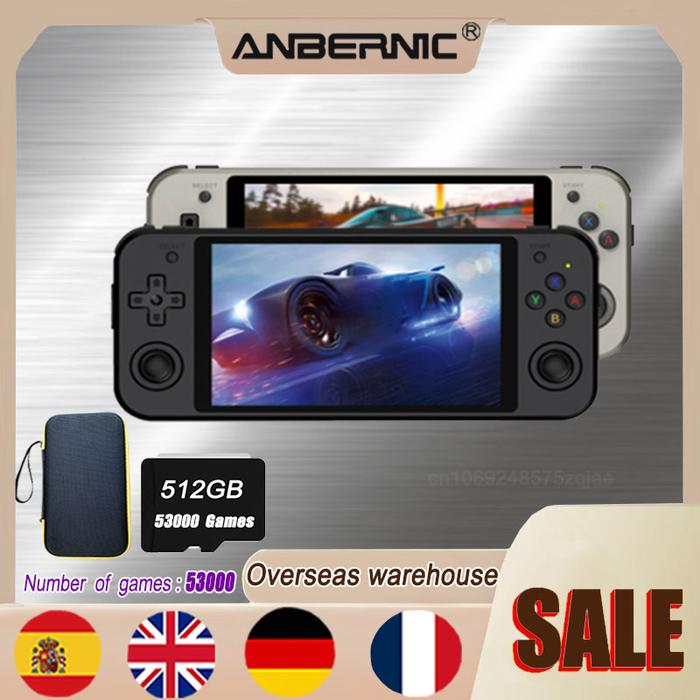 Anbernic Store RG552 konsol Video HD 5.36 inci, pemutar Game saku