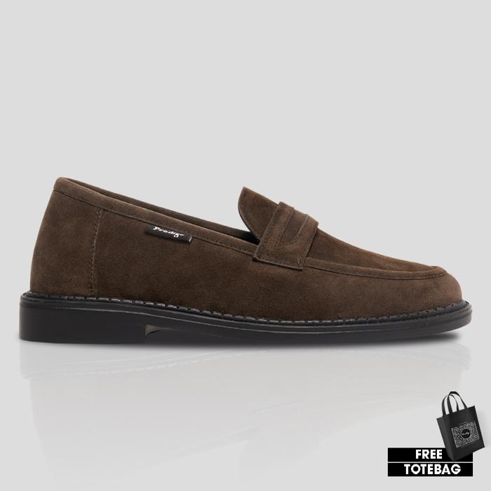 Prodigo * Sepatu Pria Mawan Suede Brown | Sepatu Pria Suede | Sepatu Kerja Pria | Loafers Suede Pria