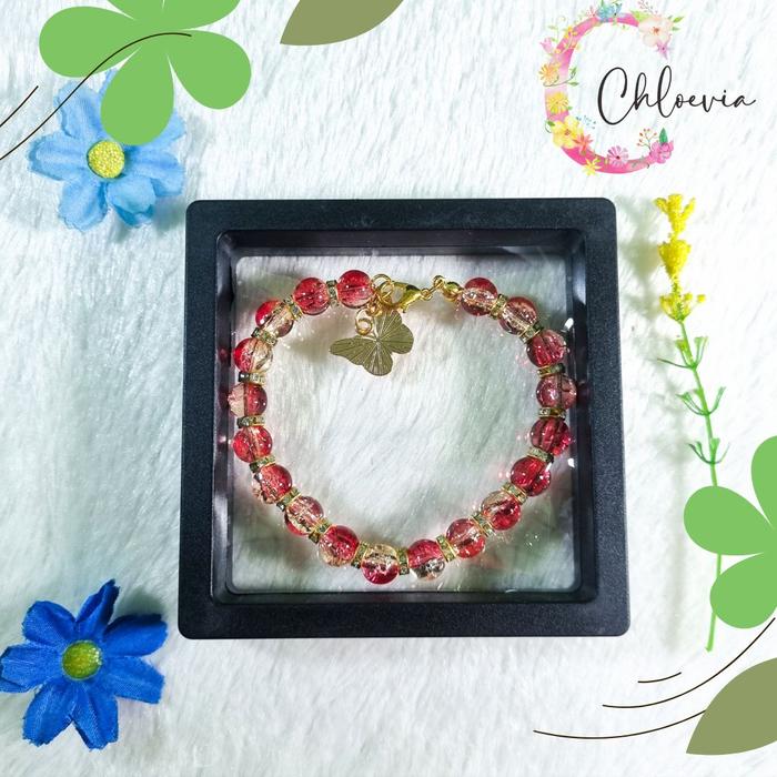 Gelang Kristal Manik Manik / Gelang Beads Korea Premium