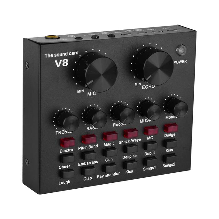 Multifunctional Live Sound Card for Singing/Live Broadcasting/