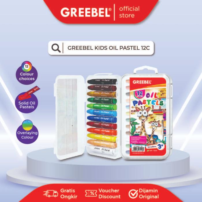 Crayon / Krayon Oil Pastel Greebel 12 Warna MURAH!