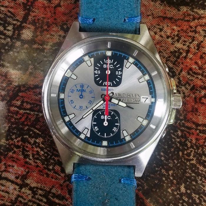 RARE.! LIMITED.! Jam Tangan SEIKO Chronograph MILDSEVEN RALLY 2000 Edition - V657
