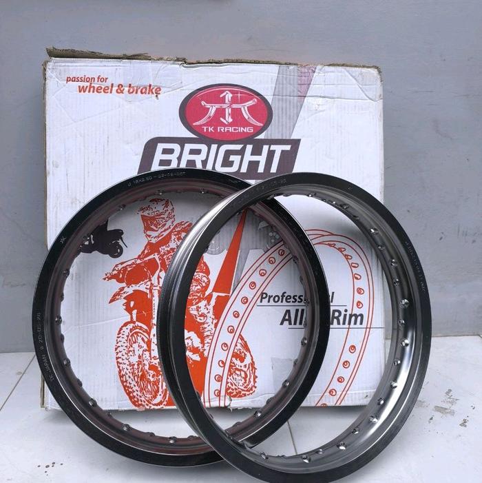 BARU VELG PELEK TK RACING 215 DAN 250 RING 16 HOLE LUBANG 36 ORIGINAL BARU WARNA TITANIUM BISA UNTUK