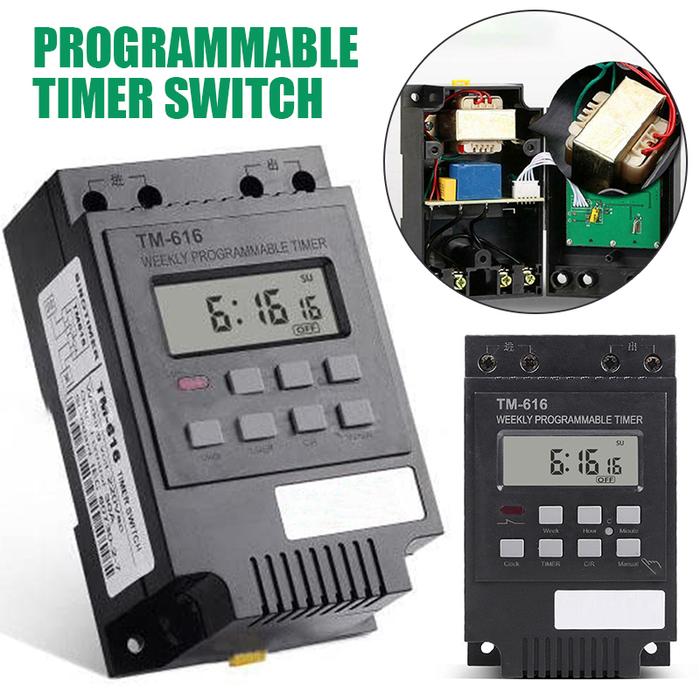 30A Electronic Weekly Programmable Timer Digital Time Switch Relay