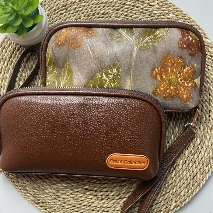 Dompet Kulit Domba Ecoprint