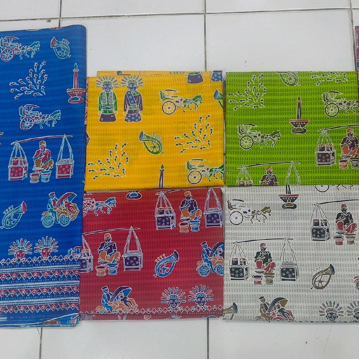 kain batik betawi ondel kode kerak telor