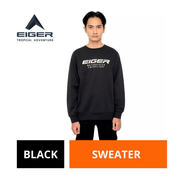 Sweater Pria Eiger Original Hitam Katun Goose 1.0 Sweater