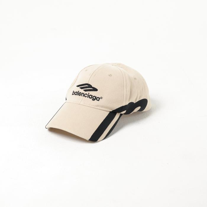 Topi BALENCIAGA 3B ICON LINE BLACK BEIGE CAP 100% ORIGINAL - OS ADJUST
