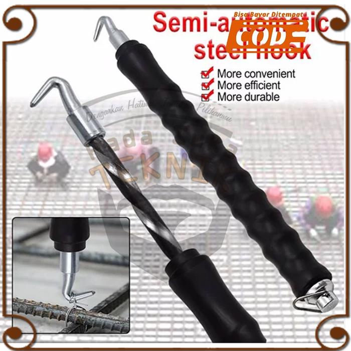 Rebar Tie Wire Twister Hook Bendrat Pengikat Tarik Putar Kait Otomatis