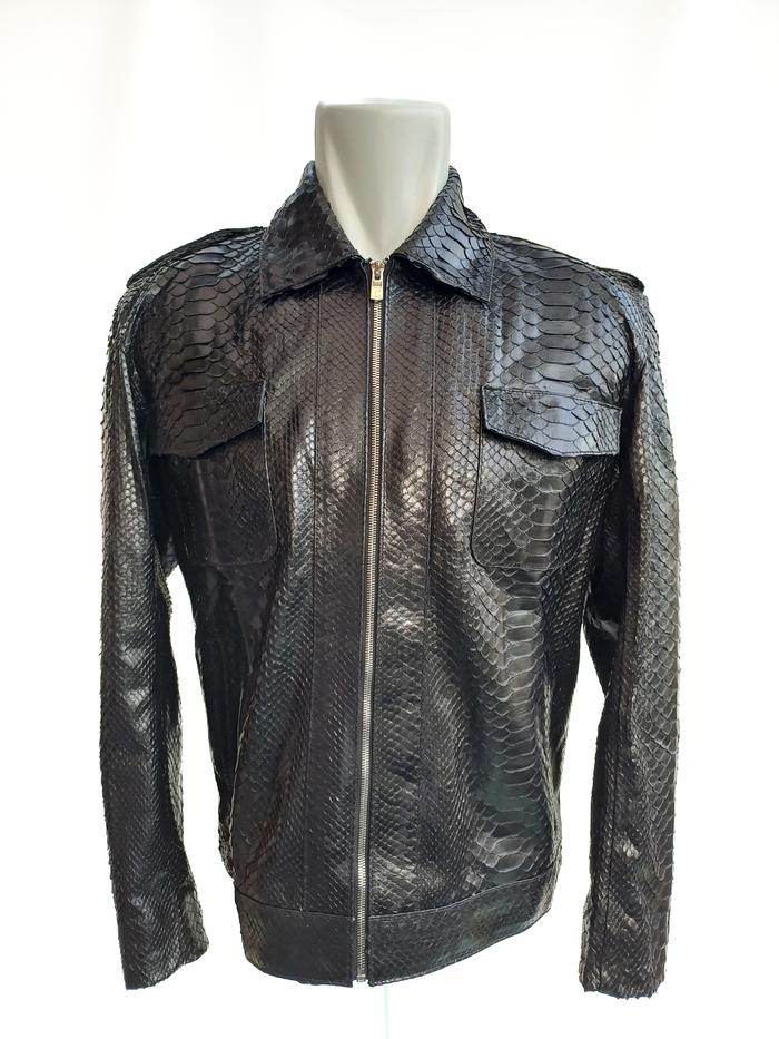 Pre-Order Jaket Pria Kulit Ular Bisa Request Warna Ukuran S-XXL Kualitas Terjamin 100%