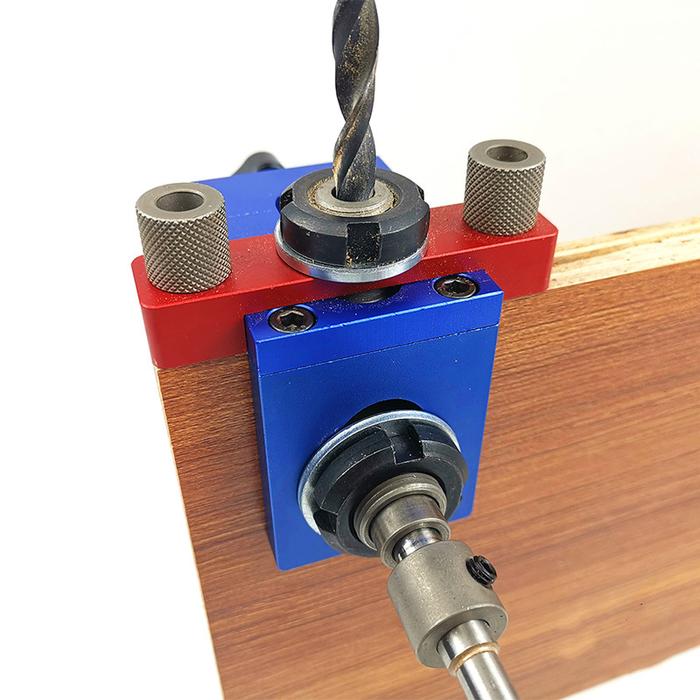 Woodworking Doweling Jig Pocket Hole Drilling Locator Jig Kit w/