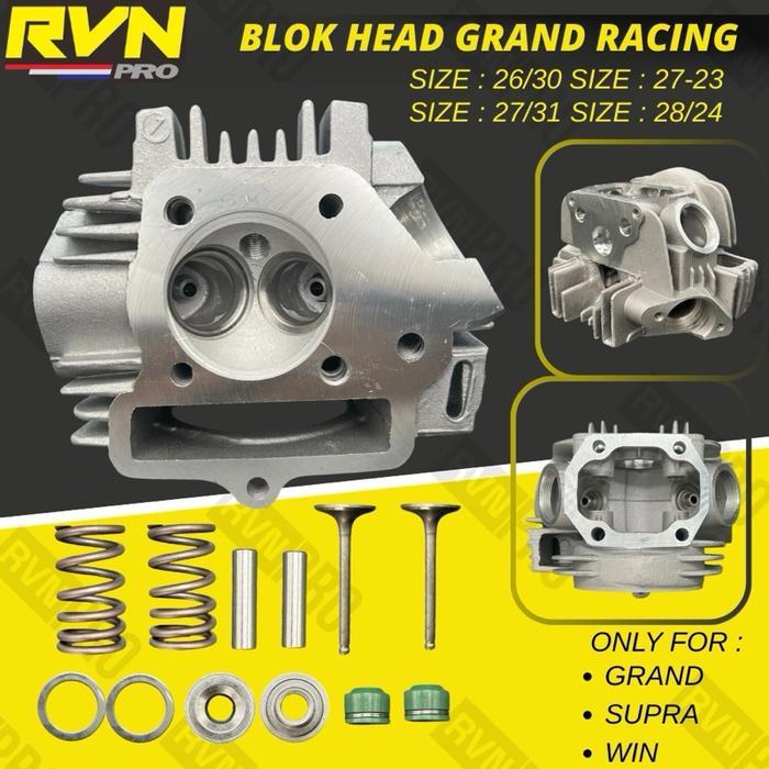 CYLINDER RVN RACING BLOCK BLOK HEAD SUPRA X FIT NEW LAMA REVO LAMA LEGENDA WIN ASTREA GRAND PRIMA 24