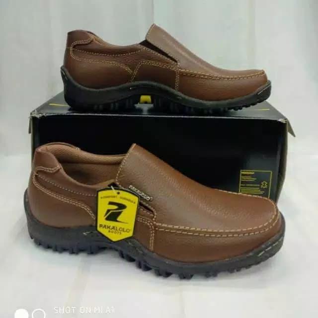 Sepatu Pria Sepatu Kulit Pakalolo N8815 - Brown Shoes