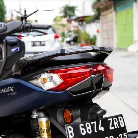 cover tutup bagian bawah lampu stop stoplamp carbon new nmax nemo