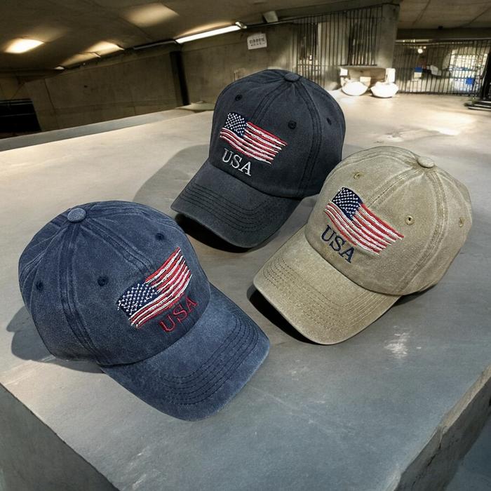 TERLARISS Baseball Cap Pria Cotton Wash Premium  Topi Casual Cowok Bordir USA PREMIUM