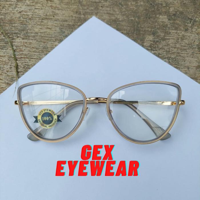 Frame Kacamata - Vani Cat Eye Lensa Photocromic | Bluecromic | Blueray Normal Minus Cyl 98525