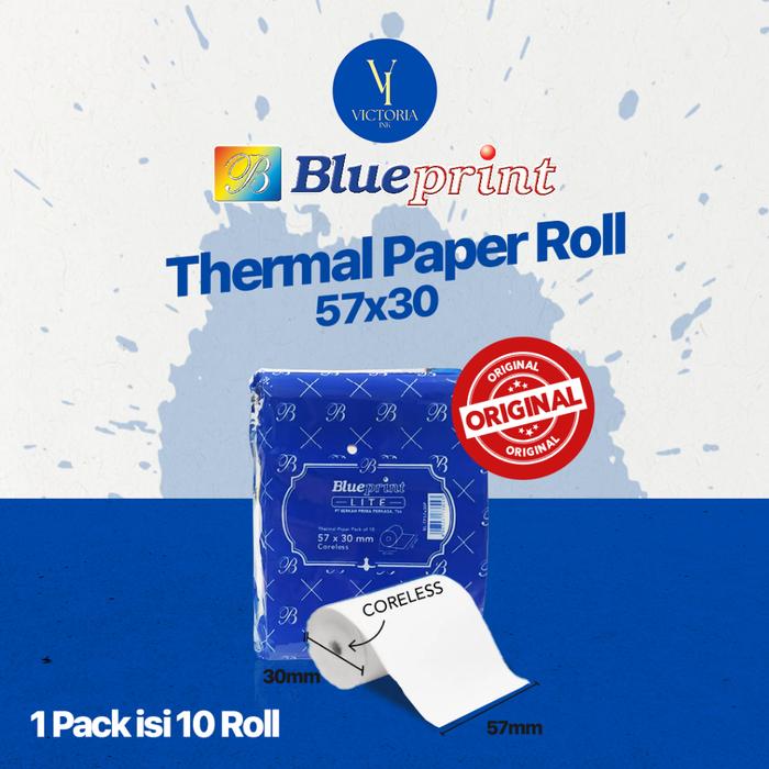 Kertas Thermal 57×30 57x30 EDC Thermal Blueprint Printer Lite 58  -  Cocok Untuk Printer Mini 58mm 5